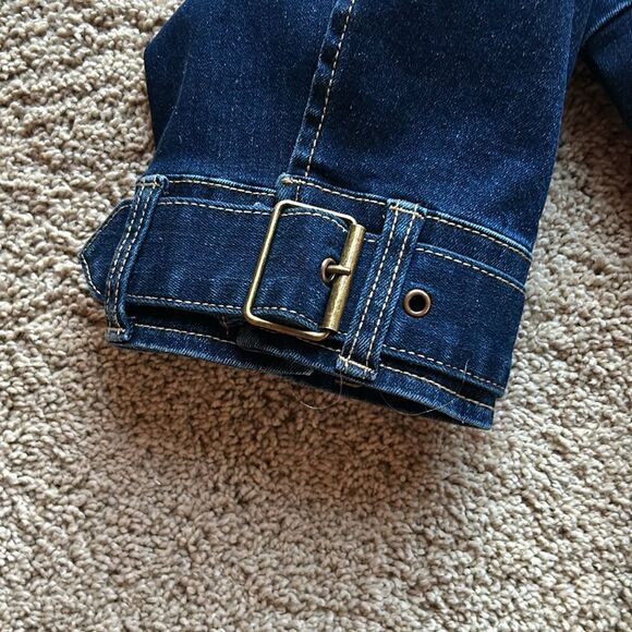 No Brand Plus size Dress 3/4 sleeve stretch denim button down belt pockets 1X - Picture 4 of 17